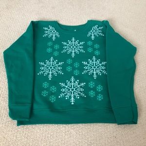 Super soft snowflake sweatshirt.